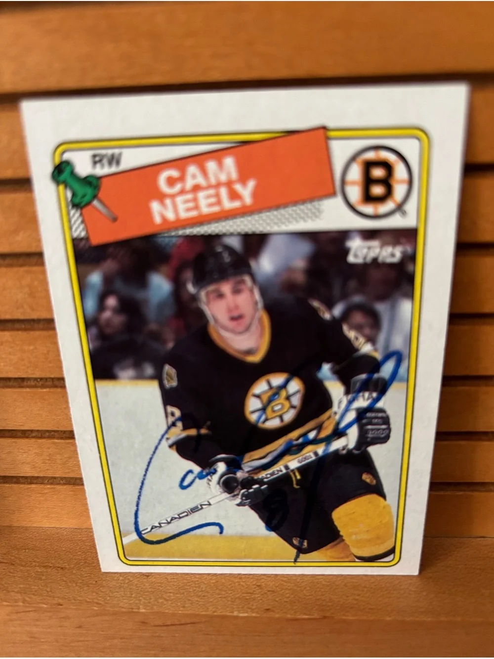 Cam Neely Autographed Boston Bruins Hockey Card with COA